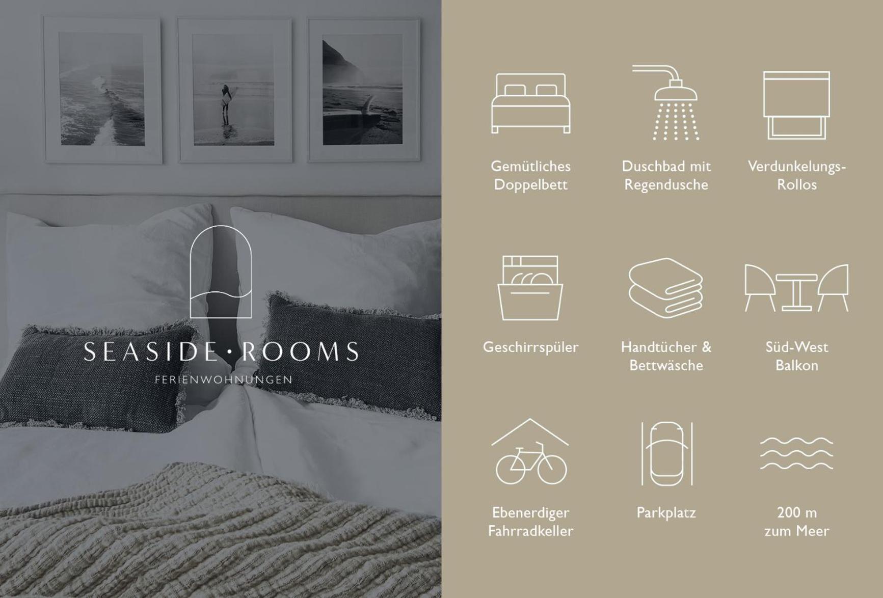 Seaside Rooms - Zentrales Design-Apartment Mit Balkon & Parkplatz - 2 Minuten Zum Strand Timmendorfer Strand Eksteriør bilde